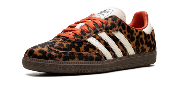 Women's adidas Samba OG Leopard Shoes - Cream/Orange JI2734