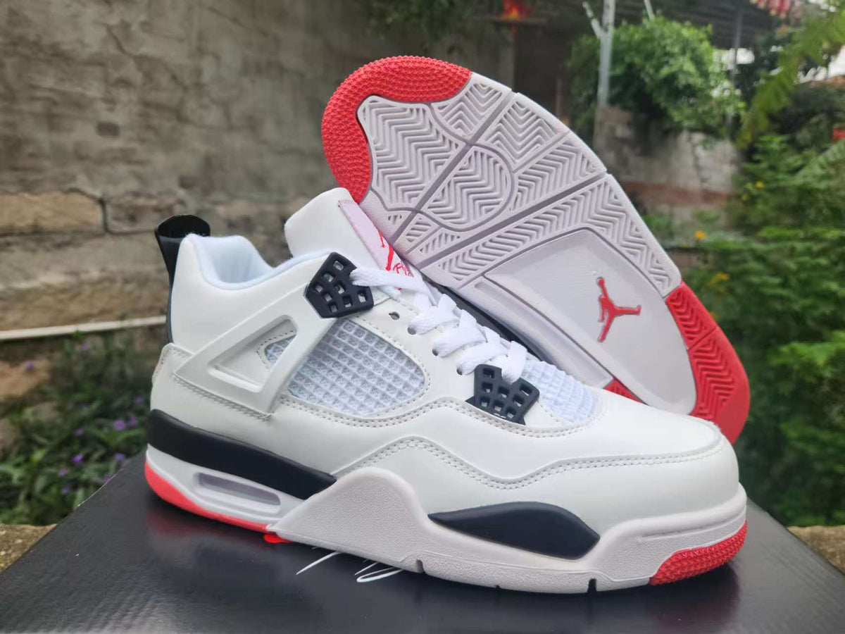 Air Jordan 4 Retro White Red Basketball Shoes (EU 40–47)