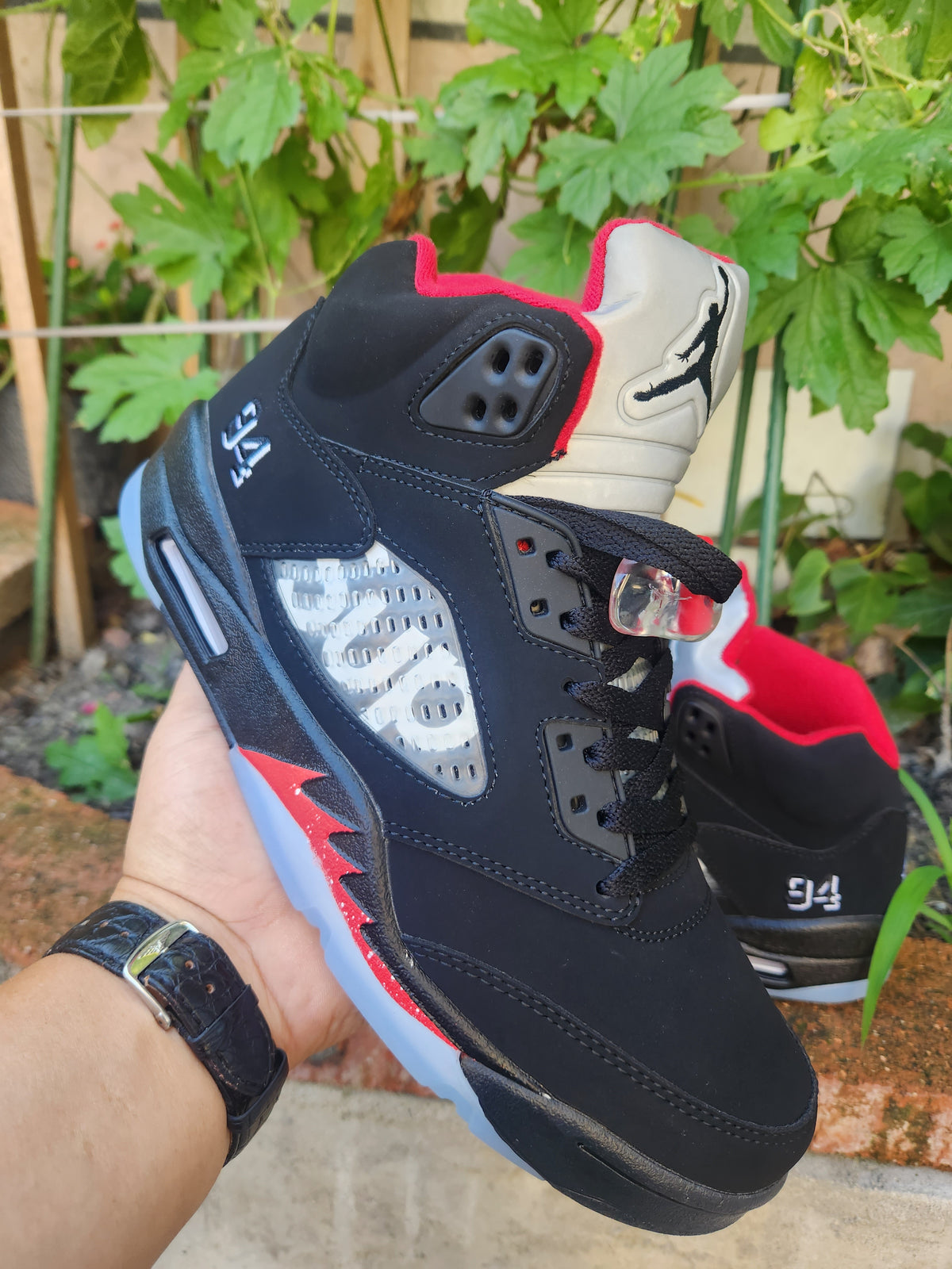 Air Jordan 5 Black Red Men's Basketball Shoes (EU 40–47)