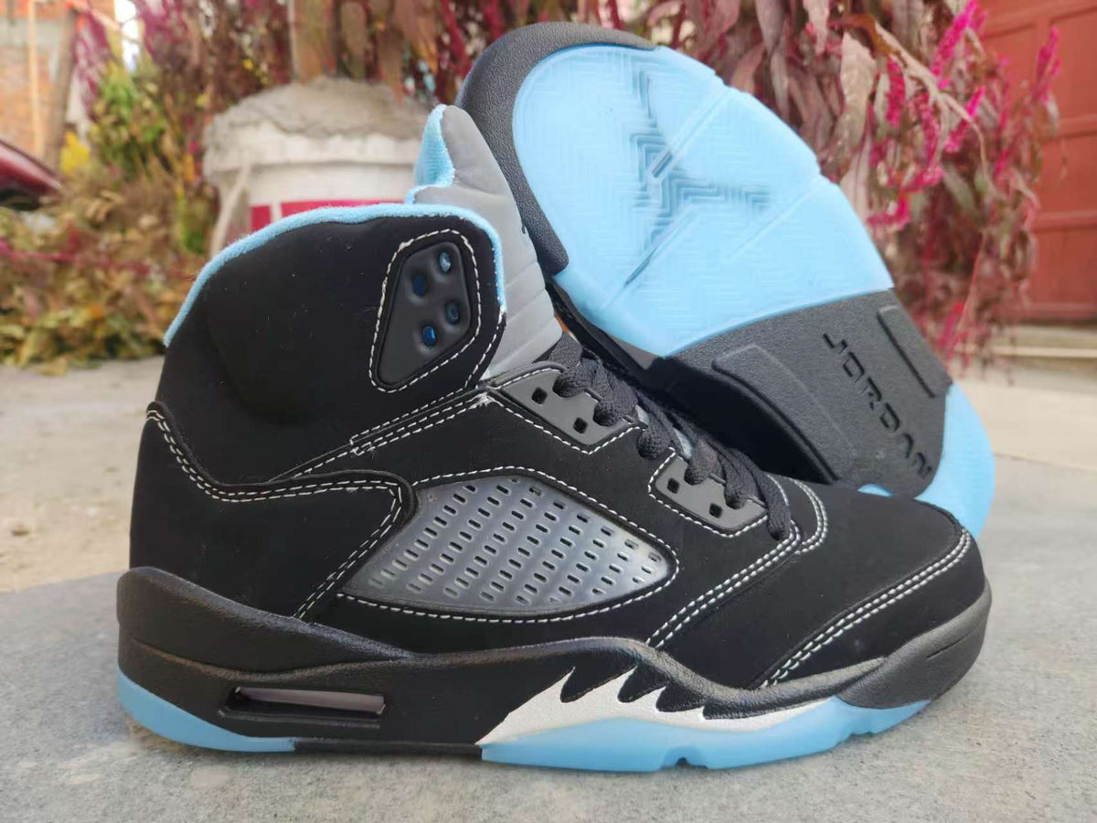 Air Jordan 5 Black University Blue Sneakers