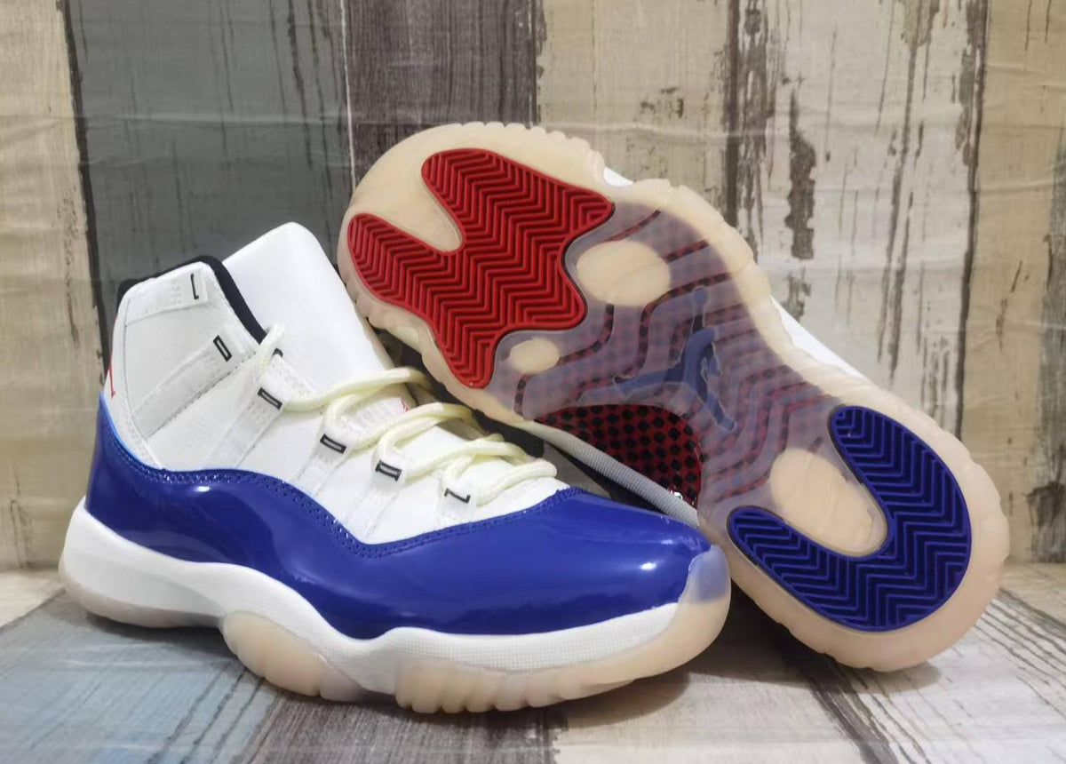 Air Jordan 11 Retro Sail Deep Royal Blue Fire Red Black | IH0296-400