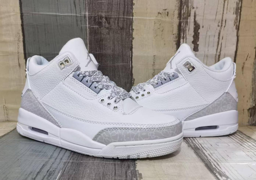 Air Jordan 3 Retro Shoes - Pure White | Men & Women