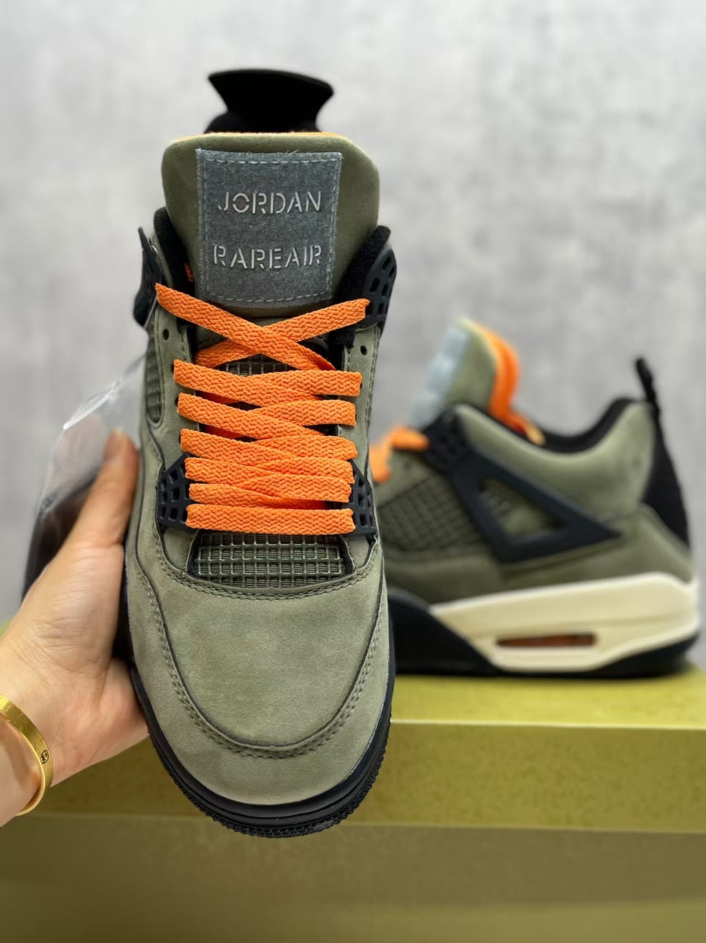 Air Jordan 4 Retro Olive Green Basketball Shoes (EU 36–47.5, Half Sizes)